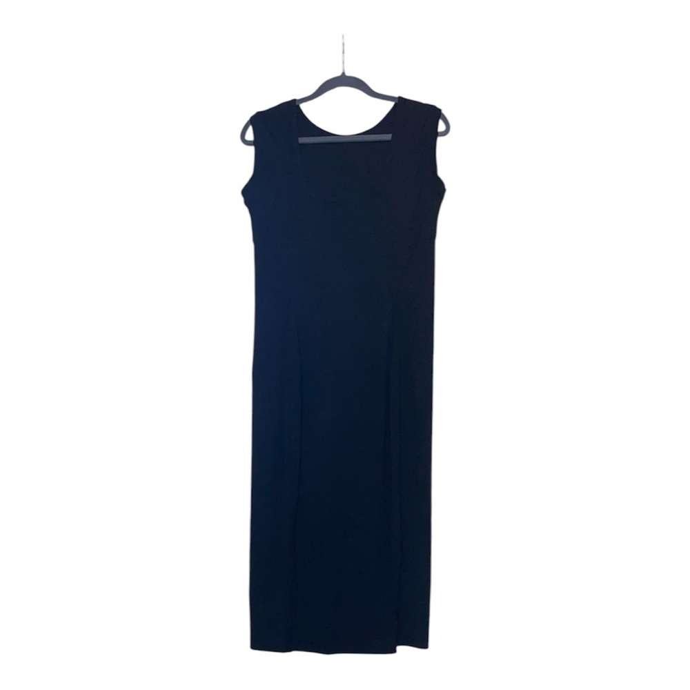 Ododos | Sleek Black Sleeveless Maxi Dress